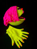 Blacklight Female puppet head side view 