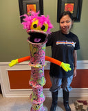 Walk About Oogle puppet with feathers