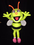 Sarah blacklight bee puppet