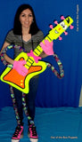 Walk about blacklight yellow guitar puppet