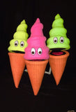 blacklight ice cream cone puppets