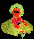 blacklight 50's style nancy puppet orange