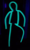 blacklight string bean puppet under blacklight