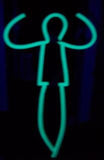 walk about string bean puppet green