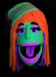 blacklight just a head female puppet