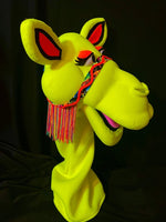Yellow camel puppet