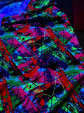 Splatter blacklight spandex