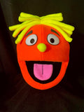Large puppet head orange