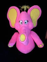 Blacklight elephant puppet