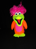 orange blacklight bird tweet puppet