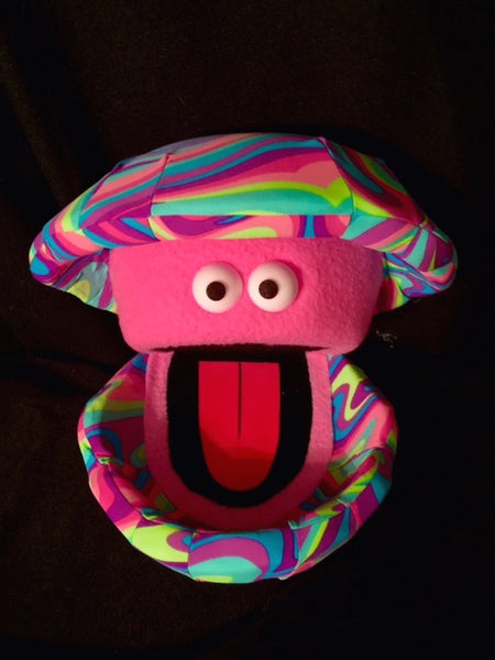 blacklight pink clam puppet