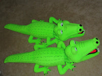 Blacklight alligator puppet