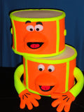 blacklight drum puppet