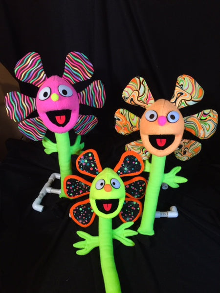 blacklight flower puppets medium