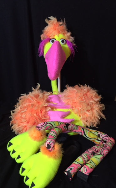 blacklight flamingo francie puppet