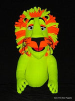 blacklight yellow lion puppet