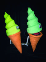 blacklight ice cream cone puppets lim and lemon