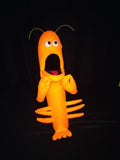 blacklight lobster puppet orange surprise