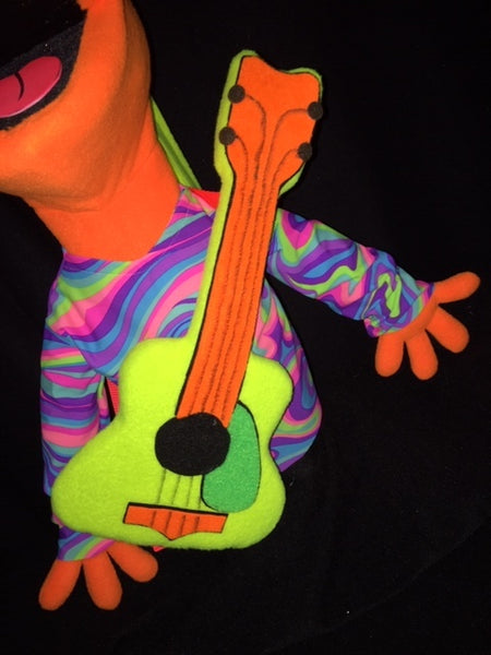Blacklight puppet prop guitar