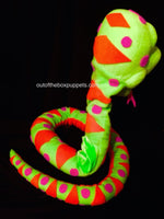 snake puppet blacklight 