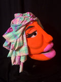 side view blacklight just a head tanesha puppet