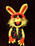 blacklight yellow rabbit puppet