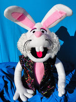blacklight white rabbit puppet