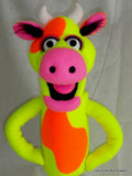 blacklight yellow cow puppet